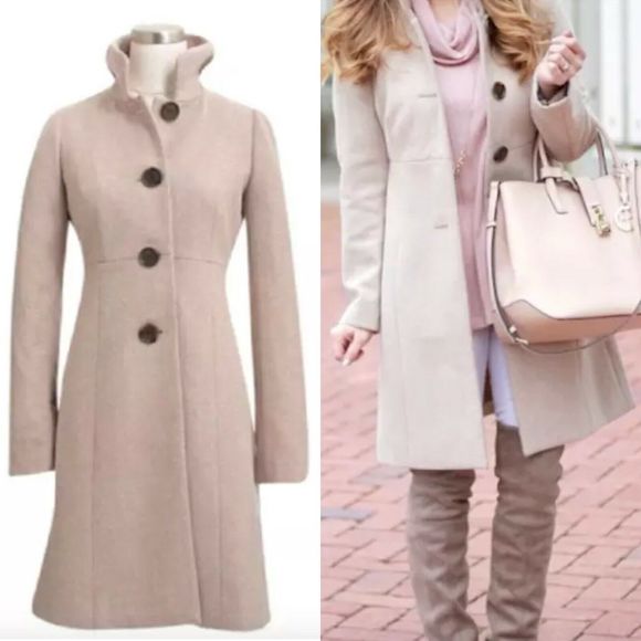 J. Crew Jackets & Blazers - J.Crew Sandstone Uptown Wool Blend Long Dress Coat
